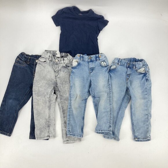Lot 5 HM H&M Baby Clothes Jeans Blue T Shirt Toddler 12 Months - 18 Months - Picture 1 of 15